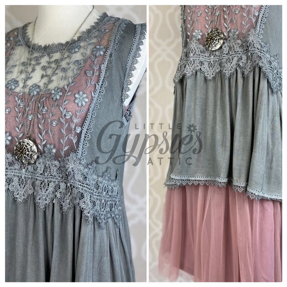 POL Windowpane Feminine Tunic Top - Picture 5 of 13